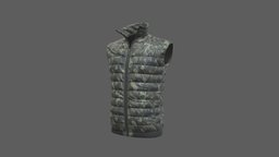 Jacket Sleeveless Camouflage body, style, winter, cloth, shirt, vest, textile, fashion, jacket, shopping, clothes, store, showcase, realistic, fabric, sweater, camouflage, casual, zipper, warm, wear, winter-sport, wool, sportwear, sleeveless, pbr-texturing, jacket-clothes, pbr, lowpoly, man, male, sport, clothing, winter-coat, puffed