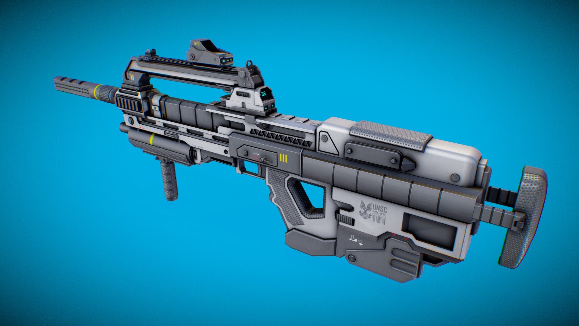 A concept for a carabine version off the MA37 Assault Rifle seen in Halo Reach

Check out render images and other projects here: artstation.com/forkyforklift - MA37k - Halo Reach Carabine Concept - Buy Royalty Free 3D model by ForkyForklift 3d model