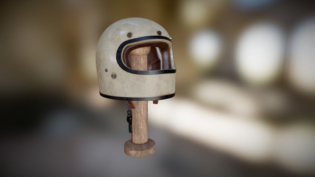 Vintage helmet design based on helmets I like. 
I like the straight shape of the bottom specially. 

Modeled and rendered with Blender Cycles. 

It was so funny to upload my first model to Sketchfab!

Hope you like! - Vintage helmet design - 3D model by victorvdr9 3d model