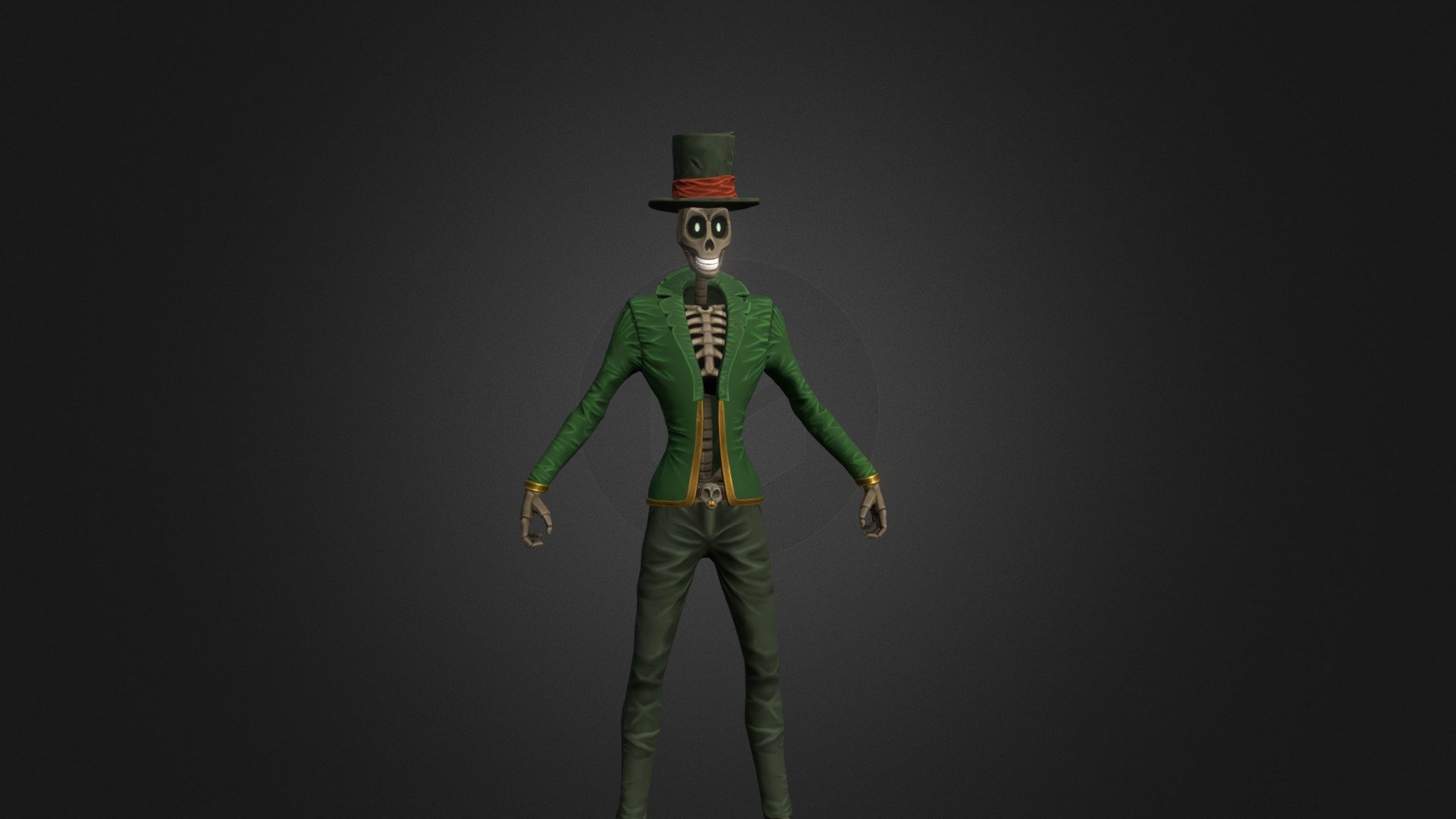 Gentleman  Skeleton - 3D model by valeriandenis 3d model
