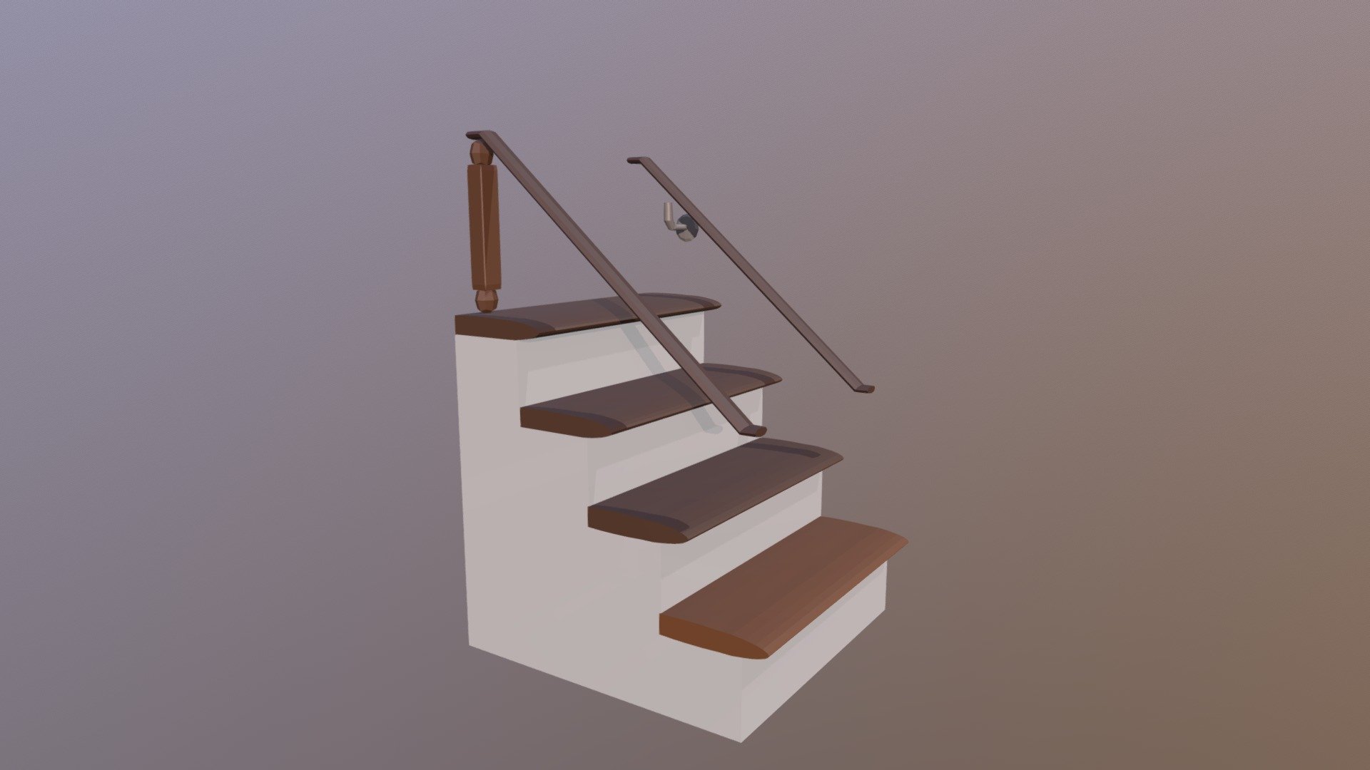 Lowpoly stair and Handrail Made for VR Game Design - Stairs - Own Shadow VR - 3D model by Aladofs 3d model