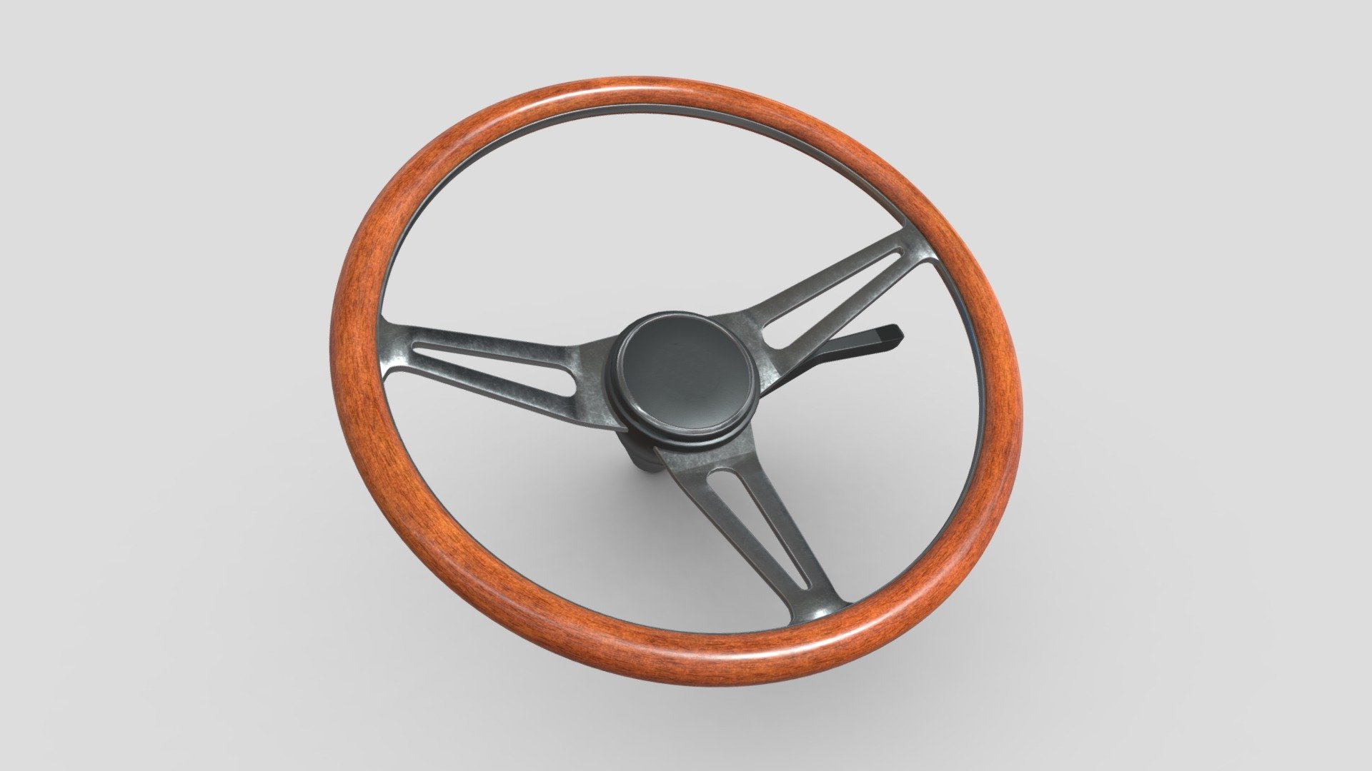 3D model Retro Steering Wheel. 
3D model ready for use in 3D games. 
Textures of the format “PNG”, size is 2048x2048 3d model