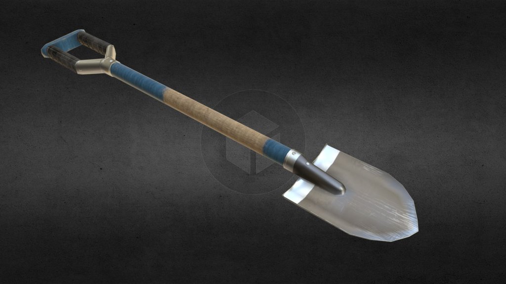 Survival Shovel_Realistic 3d model - Survival Shovel - Download Free 3D model by ESs_3D (@SplashKid) 3d model