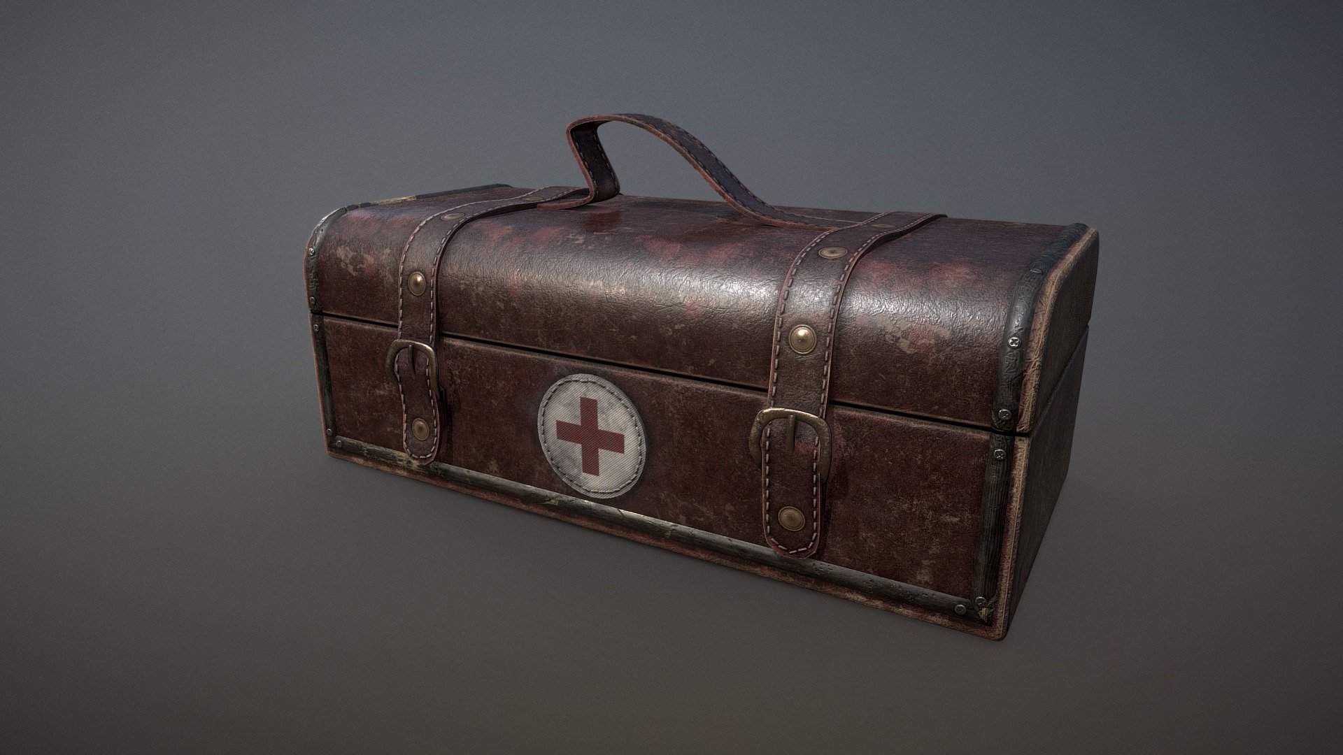 Another prop made for my submission to the WeeklyCGC #126; an antiquated doctor's satchel 3d model