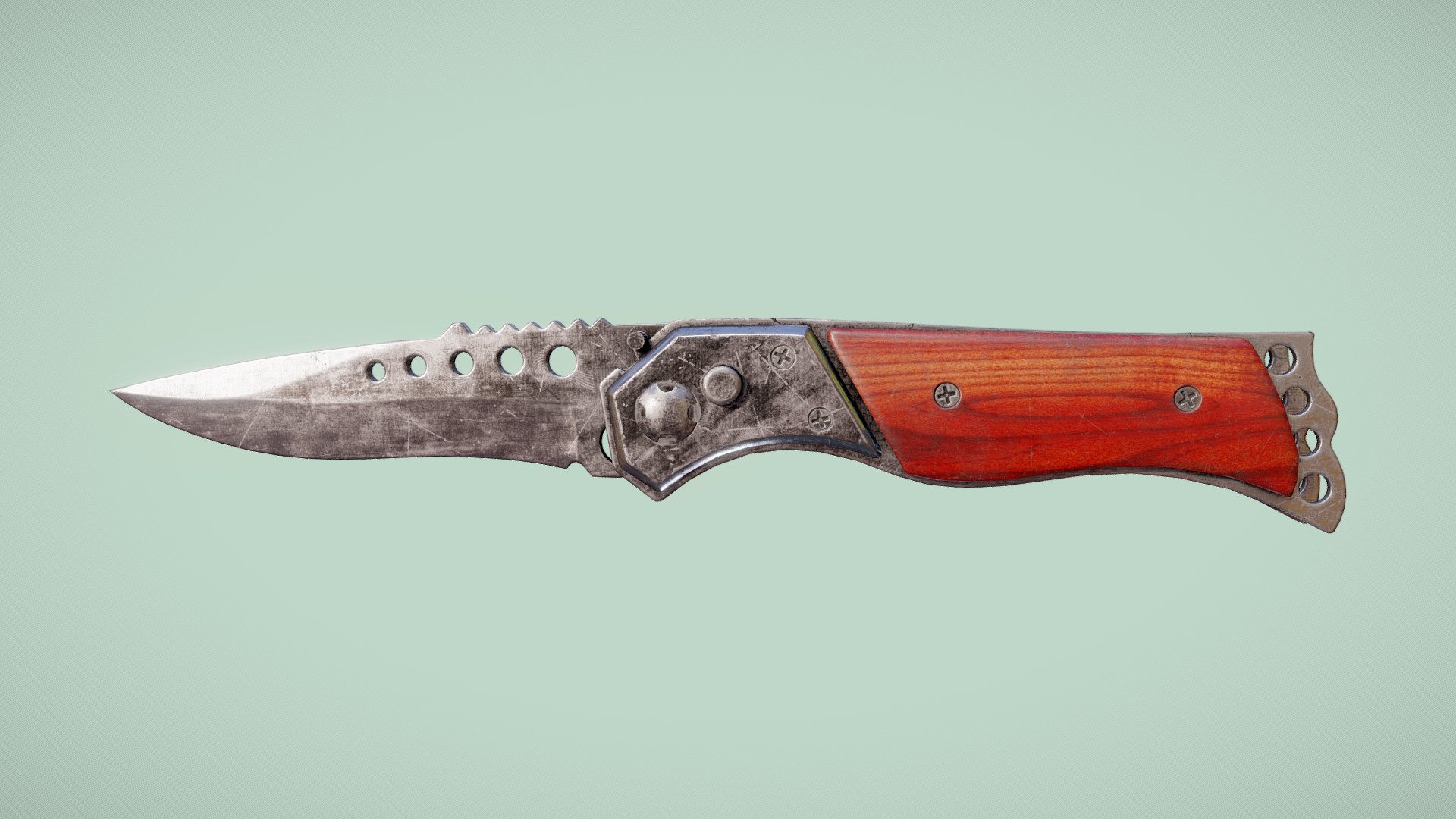 Animated low-poly folding knife model.

PBR textures at 2048 resolution.

File formats - MAX, FBX, OBJ, ABC

Textures for metal-rough and spec-gloss workflows.


 - Pocket Knife PBR - Buy Royalty Free 3D model by romullus 3d model