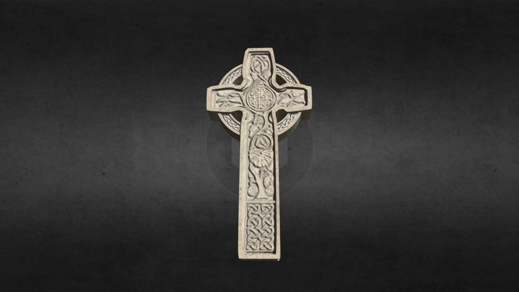 Blender file. Reproduction of an ancient Anglo Saxon Cross 3d model