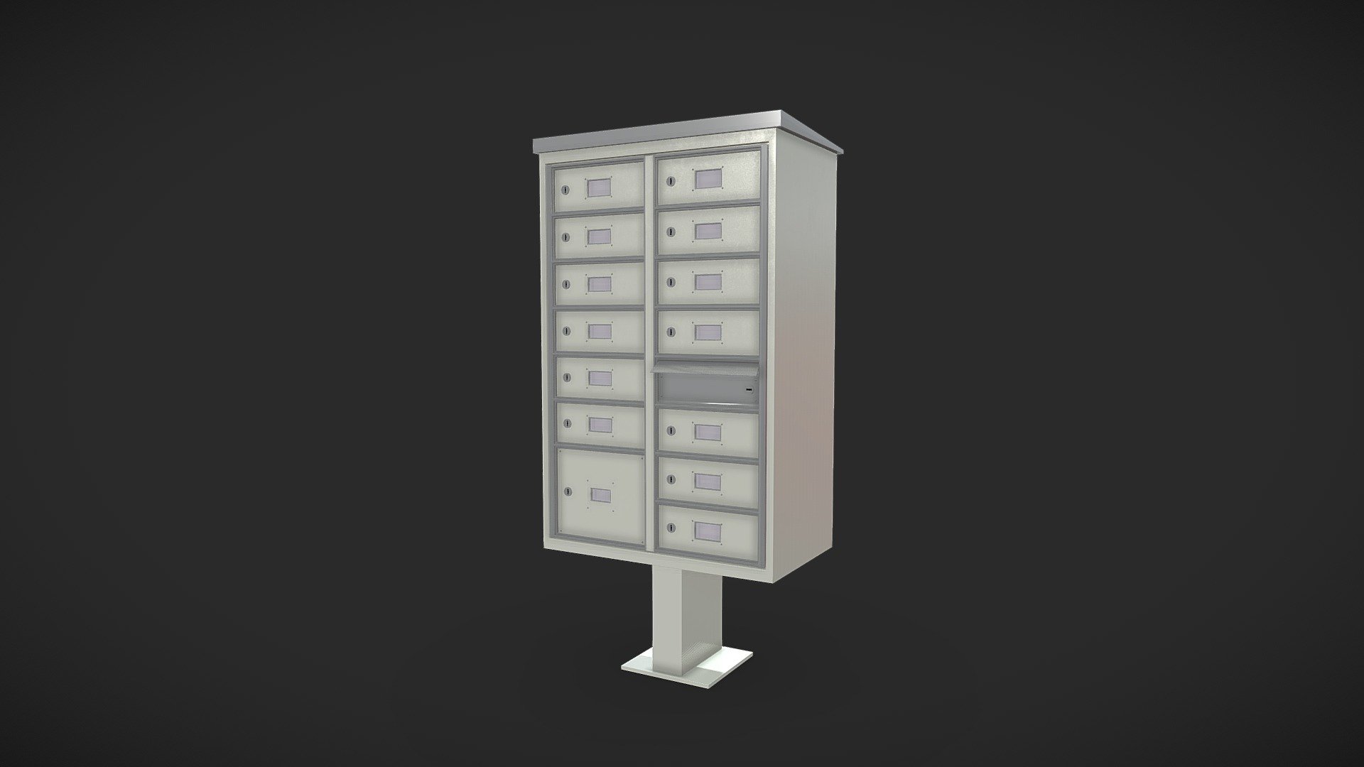 Community neighborhood mailbox ready for archviz. 
Highpoly. UV wrapped for easy use with PBRs - Community Mailbox - Buy Royalty Free 3D model by Unreal Designer (@unrealdesigner.ig) 3d model