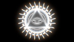 ALL SEING EYE eye, triangle, cyber, visual, god, optical, masonry, freemasonry, allseeingeye, lowpoly, uxr, allseing