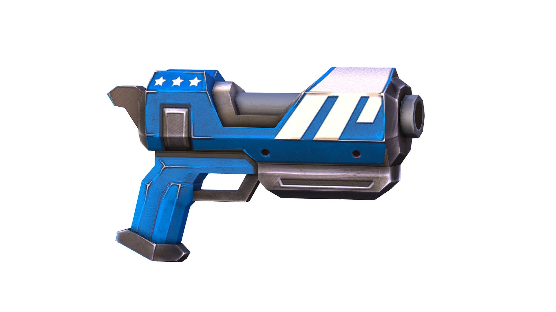 LowPoly Sci-Fi Сartoon Pistol Gun - 3dsMax file included - LowPoly Sci-Fi Cartoon Pistol Gun - Buy Royalty Free 3D model by Oleg Shuldiakov (@olegshuldiakov) 3d model