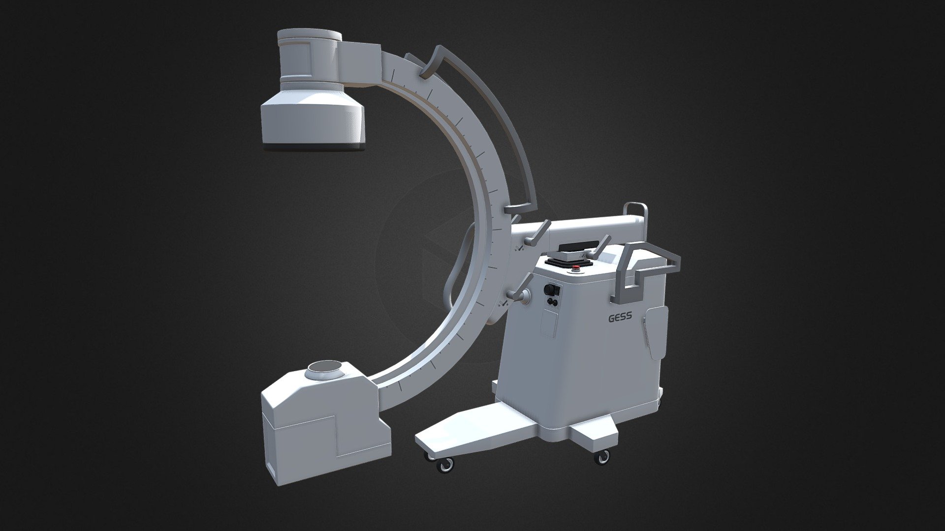 3d model of C-shape mobile X-Ray generator 3d model