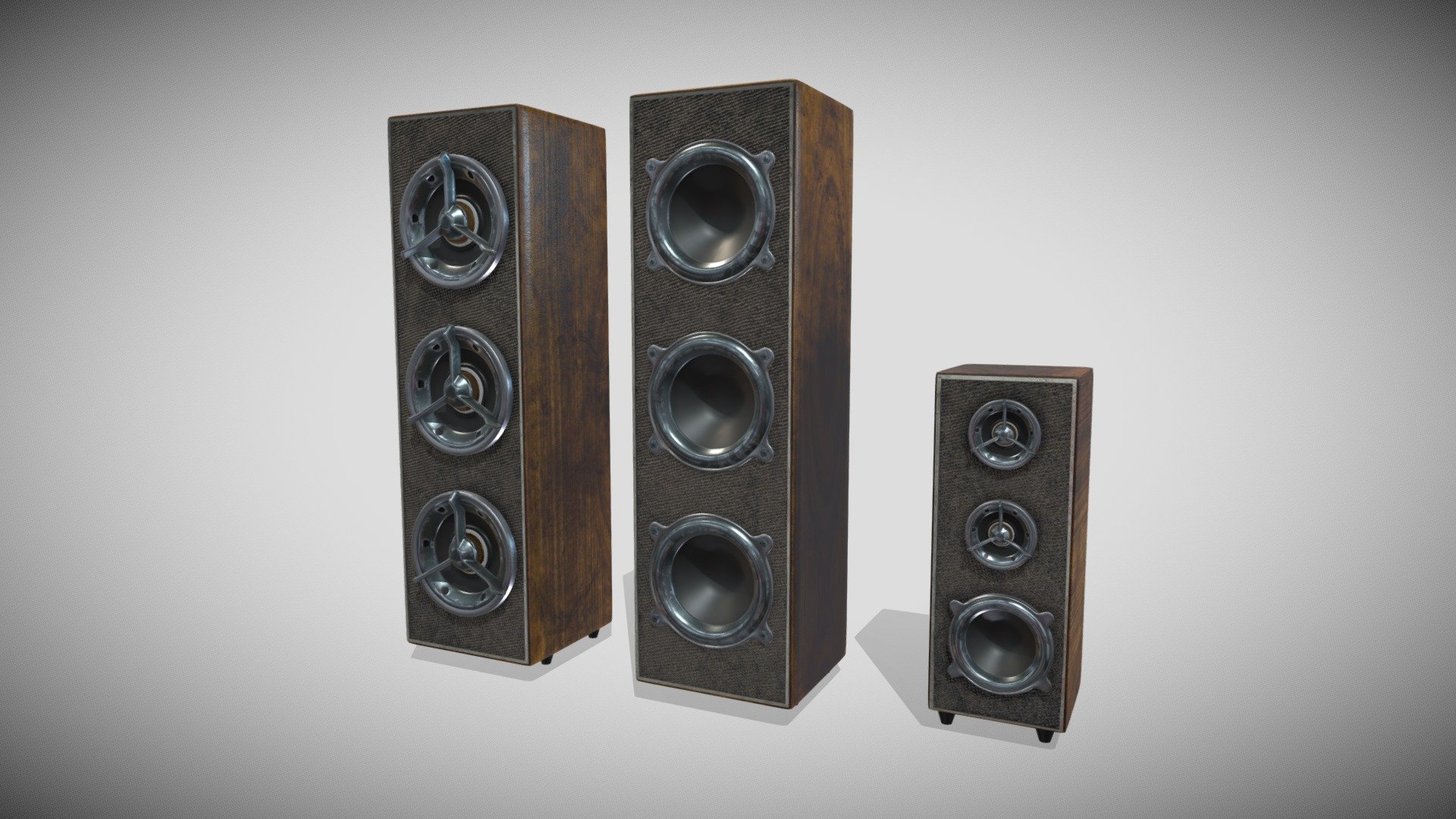 All in One Material PBR Metalness  - Quads - Speaker - Buy Royalty Free 3D model by Francesco Coldesina (@topfrank2013) 3d model