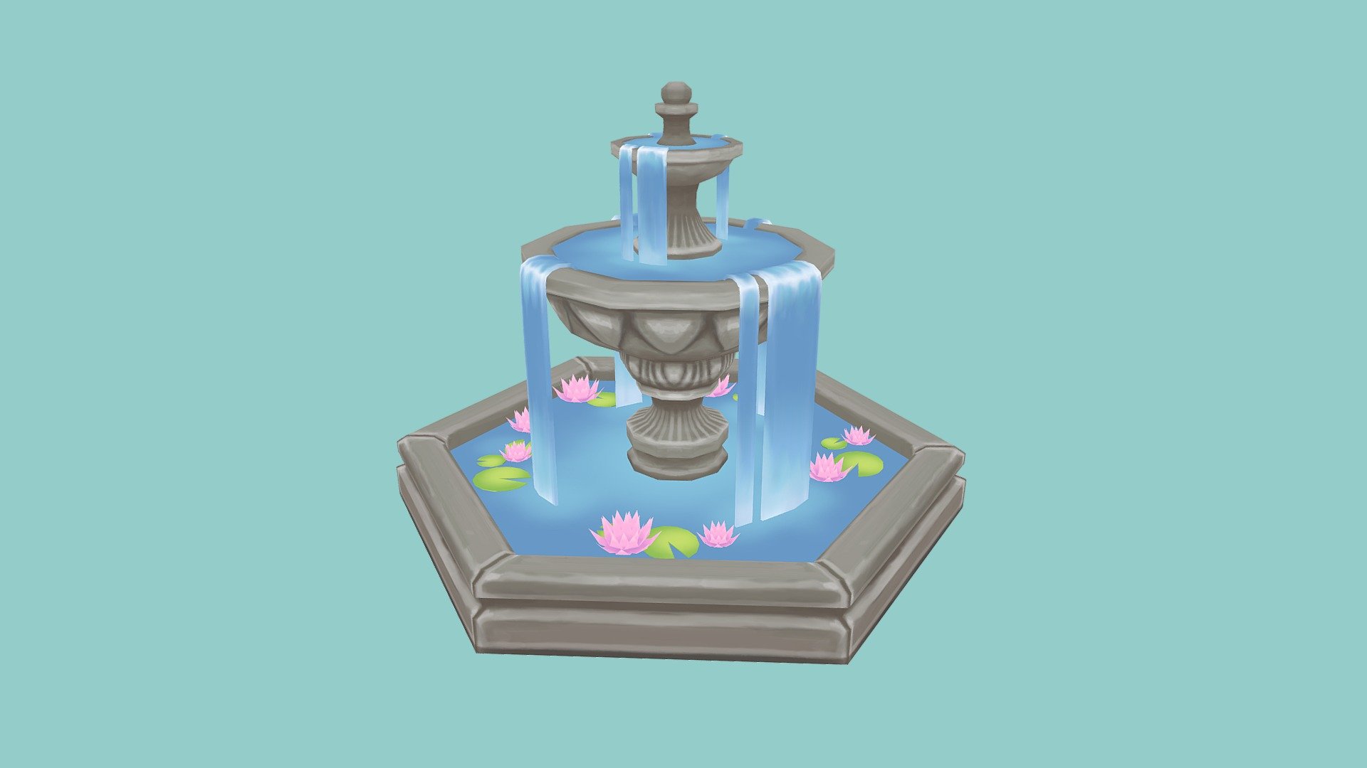 A small low-poly asset. For some reason Sketchfab didn't like my alpha map for lotus, so I decided to make petals as separate planes. It added a lot of vertices, but I like the way it looks 3d model