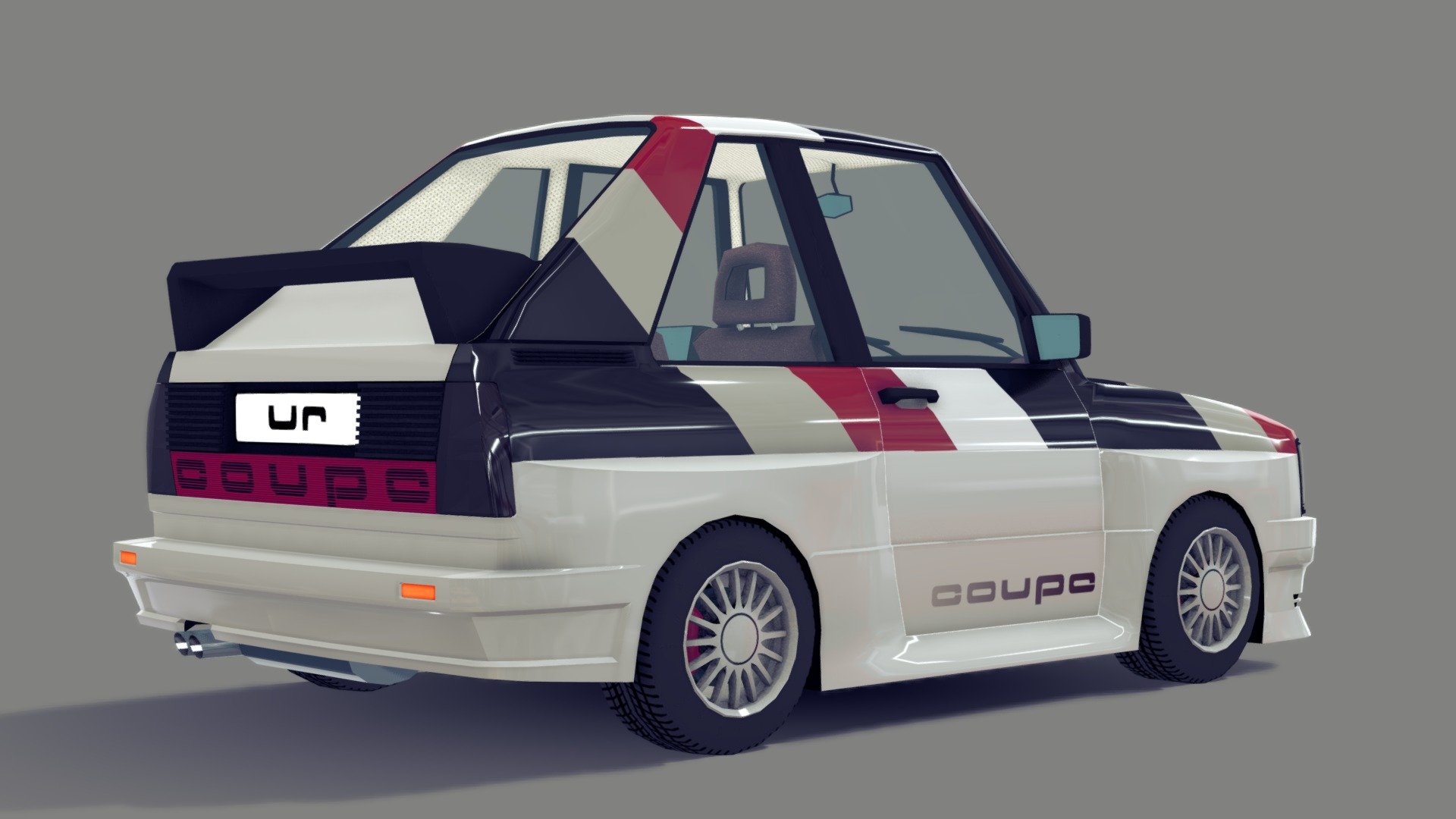 This is a Cartoon Style model of a Legendary Car from 1980s, mostly known for it's great success in Rally Championships around the world - Cartoon Coupe - Buy Royalty Free 3D model by RCC Design (@retrovalorem) 3d model