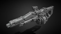 Titanfall  XOTBR-16 Chain gun for 3D print 3dprintable, titanfall, titanfall2, weapon, 3dprint, gun