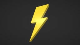 Lightning⚡ logo, lightning, 3d