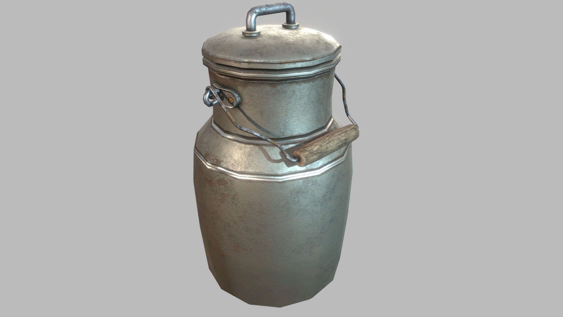 Old Milk Jugs / Jars




A Very Detailed Collection of Rusty Old Milk Jugs, with various Aluminum / Steel PBR Textures.




Fits perfect for any game environments as Decoration such as FPS, Survival, Horror games etc.




The Jugs cannot be opened




There are 4 Different Textures included




The Mesh is unwrapped, and UV Mapped using Photoshop. 
Diffuse, Specular, Normal, Occlusion Maps. 
2048x2048 Texture Maps




Please Note, this PBR Textures Only.




Low Poly Triangles




1806 Polys 
971 Verts




File Formats :




.Max2016 
.Max2015 
.Max2014 
.Max2013 
.FBX 
.OBJ 
.3DS 
.DAE 
.UnityPackage - Old Milk Jug PBR - Buy Royalty Free 3D model by GamePoly (@triix3d) 3d model