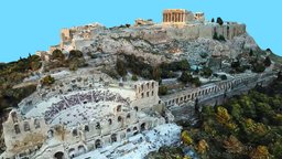 Acropolis Of Athens, Greece ancient, parthenon, athens, greece, acropolis, landmark, heritage, old, citadel, rocky, tourism, outcrop, tourist, photogrammetry, building
