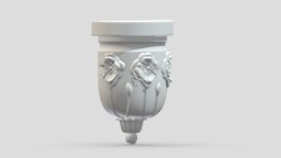 Scroll Corbel 36 stl, room, printing, set, element, luxury, console, architectural, detail, column, module, pack, ornament, molding, cornice, carving, classic, decorative, bracket, capital, decor, print, printable, baroque, classical, kitbash, pearlworks, architecture, 3d, house, decoration, interior, wall, pearlwork