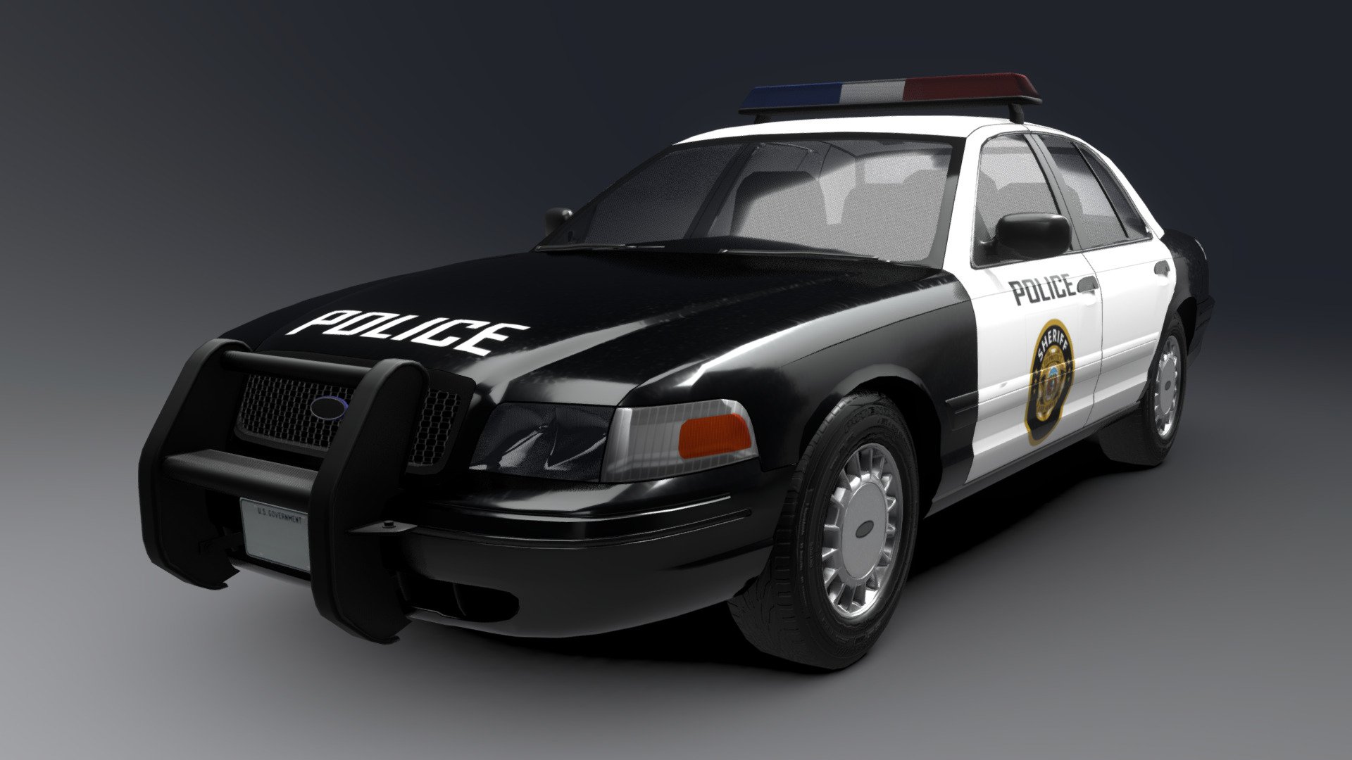 Another reupload from the past. 
A crown-vic police car inspired from IRL cars and game police cars 3d model