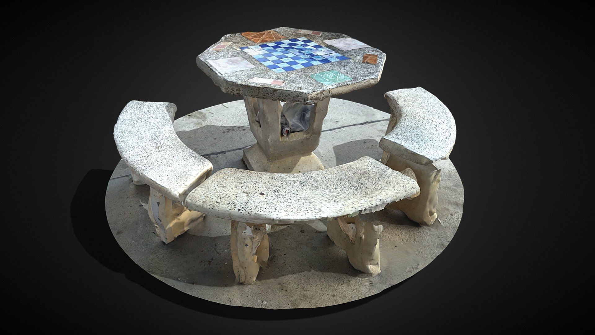 this is a marble table set in another province of Thailand. 
Hope you like it 3d model