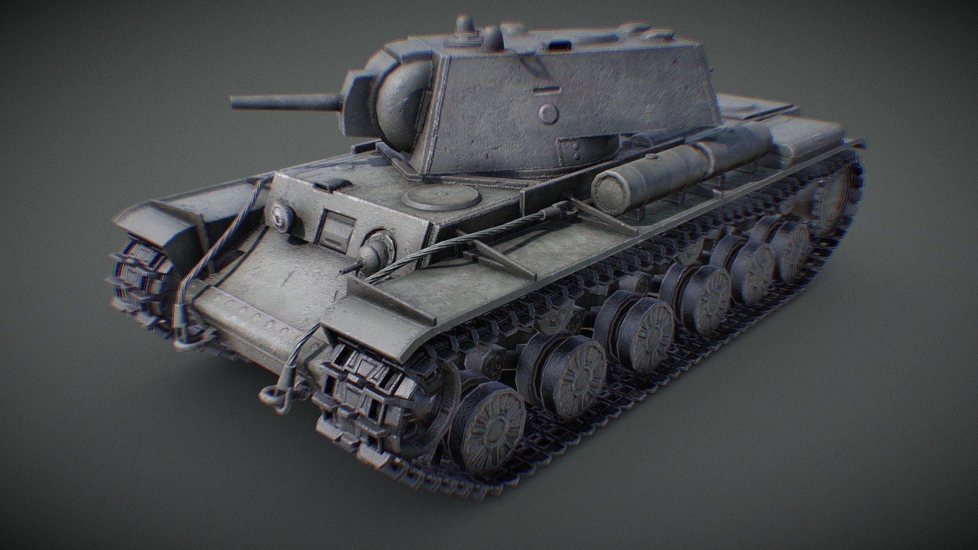 Russian Tank KV-8 - Download Free 3D model by TSB3DMODELS 3d model