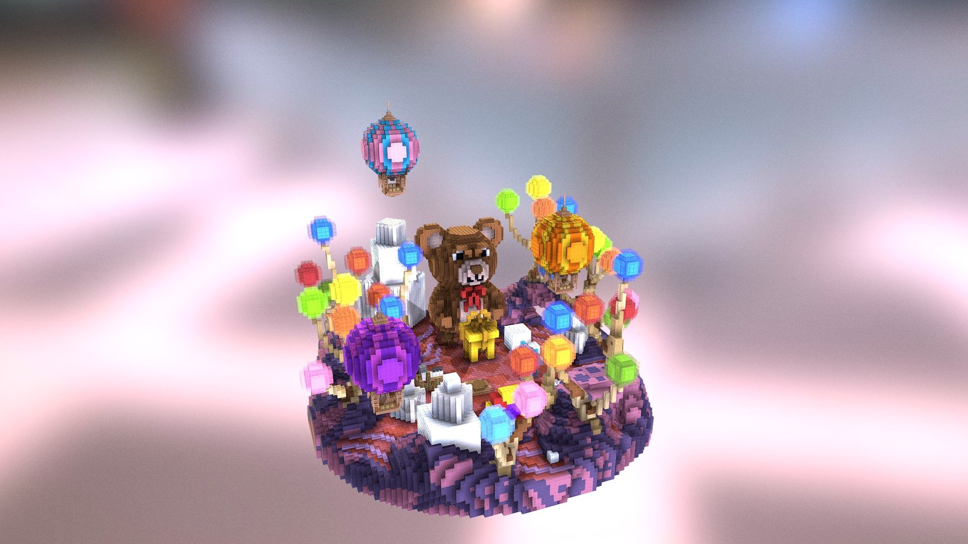 Candy compact Spawn/Lobby
Compact multifunctional Spawn/Lobby and for any server !
This map include: a spawn point, a 2 place for the chests/case, 1 NPC place, shop, portal, info stand, enchanting and repair place.

See sketchfab 3D Model before purchase! map was created for servers 1.8 and higher! If you have questions, write to us CreativeDucks#8951, quack quack … - Candy compact Spawn/Lobby - 3D model by CreativeDucks (@BuildingDucks) 3d model