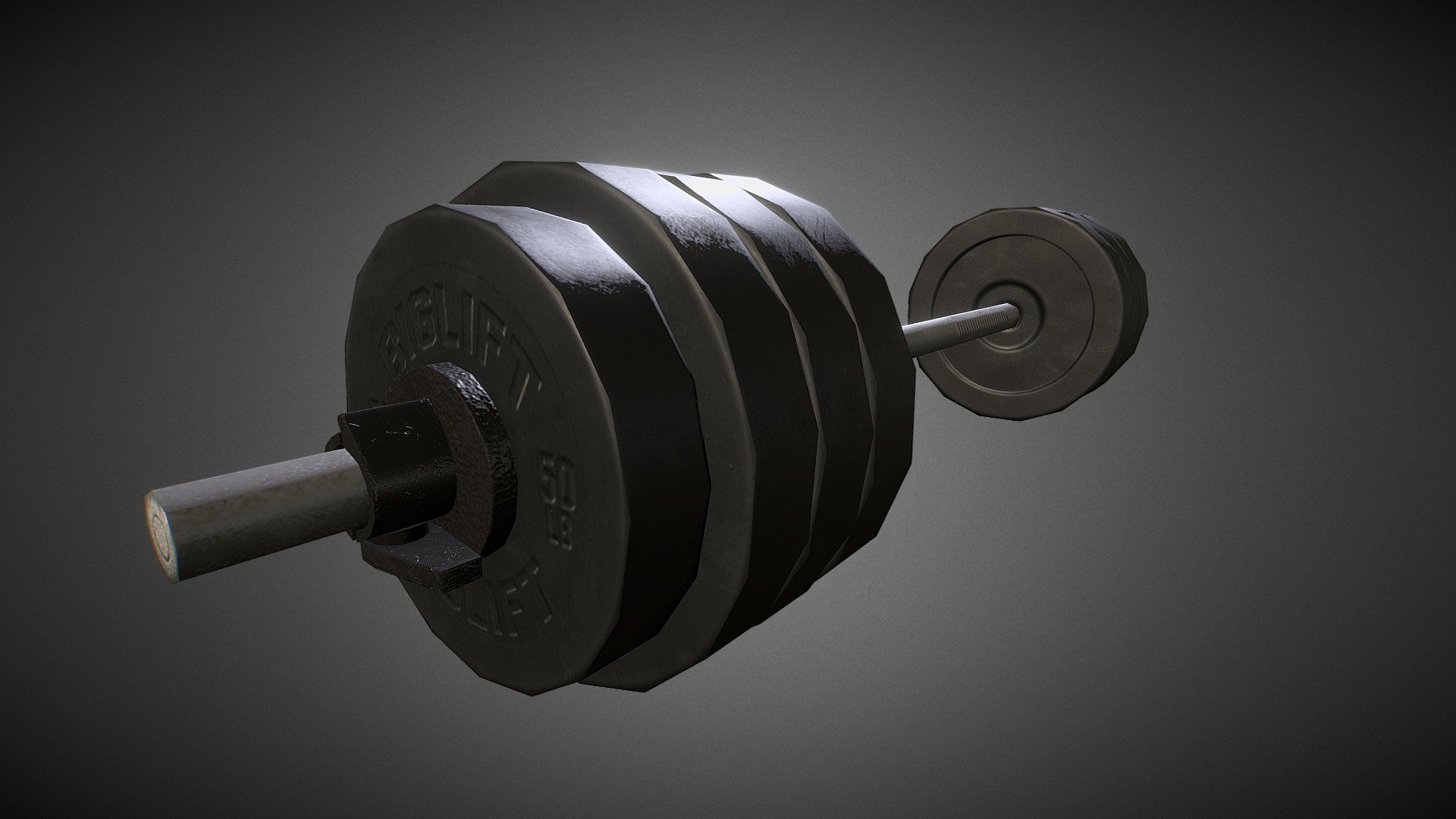 Low Poly Barbell - Low Poly Barbell - 3D model by Shogun3D 3d model