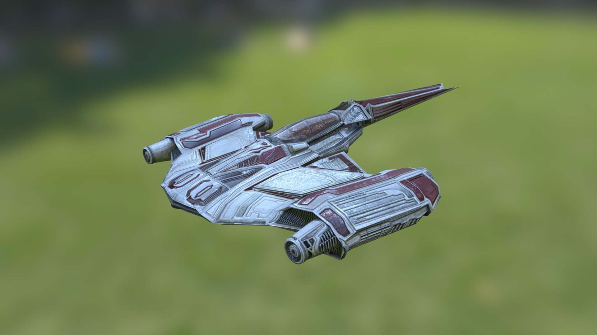 From the other side of the galaxy comes this nimble fightercraft. Capable of interstellar travel as well as atmospheric re-entry, this ship can take on any environment. The ship is armed with two wing-mounted cannons, but can be easily fitted with rockets or missiles as the mission requires.


Includes texture map, normal bump map, and specular map, all at 4096x4096 pixels.
One texture map for the engine rims, at 2048x2048 pixels.
The model does not have any moving parts and is not rigged.

Original model by Arteria3D, sold here with full permission 3d model