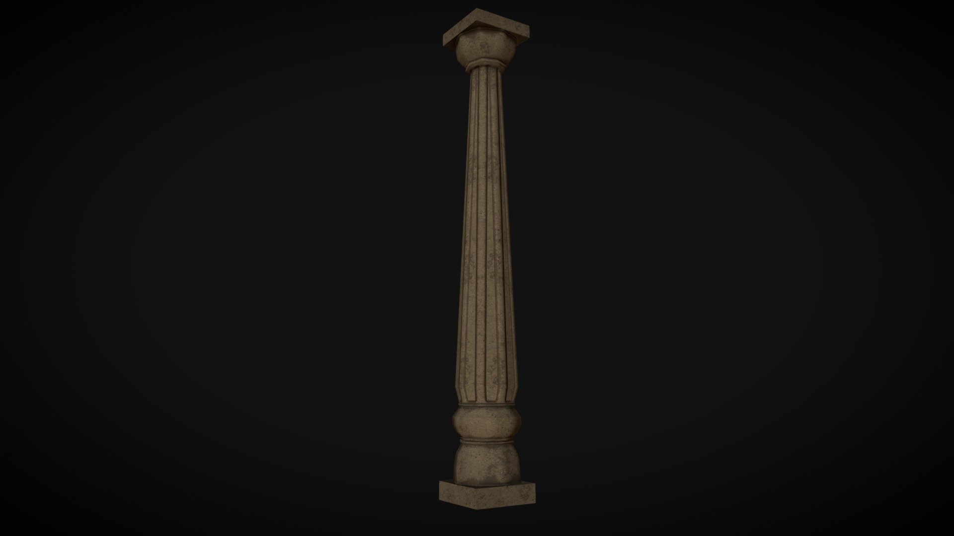 This pillar is created in 3ds max and it's a low poly model. Texture creatrion part done in substance painter 3d model