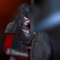 Knight character, modeling, game, female