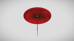 Japanese Umbrella | Download = Like please style, japan, shadow, beauty, umbrella, culture, rain, sun, decor, kyoto, gifu, low-poly, 3d, lowpoly, model, download, japanese, decotation