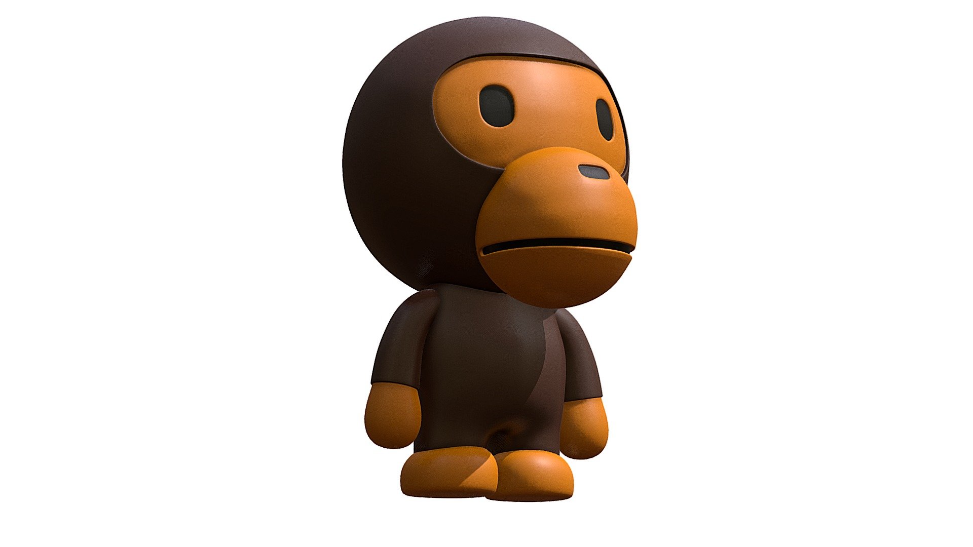 For 3D printing

&ldquo;Bape Milo is the beloved mascot of the Japanese streetwear brand A Bathing Ape (BAPE), founded by Nigo in 1993. BAPE is known for its distinctive urban street style infused with Japanese pop culture influences, and &ldquo;Baby Milo