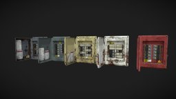 Switch boxes pack switch, pack, electronic, collection, breaker, realistic, box, fuse, switches, low-poly, pbr, technology