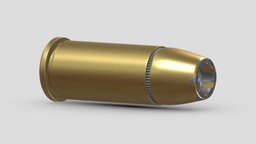 Bullet .40 AUTO rifle, action, army, bullet, ammo, firearms, explosive, automatic, realistic, pistol, sniper, auto, cartridge, weaponry, express, caliber, munitions, weapon, asset, game, 3d, pbr, low, poly, military, shotgun, gun, colt