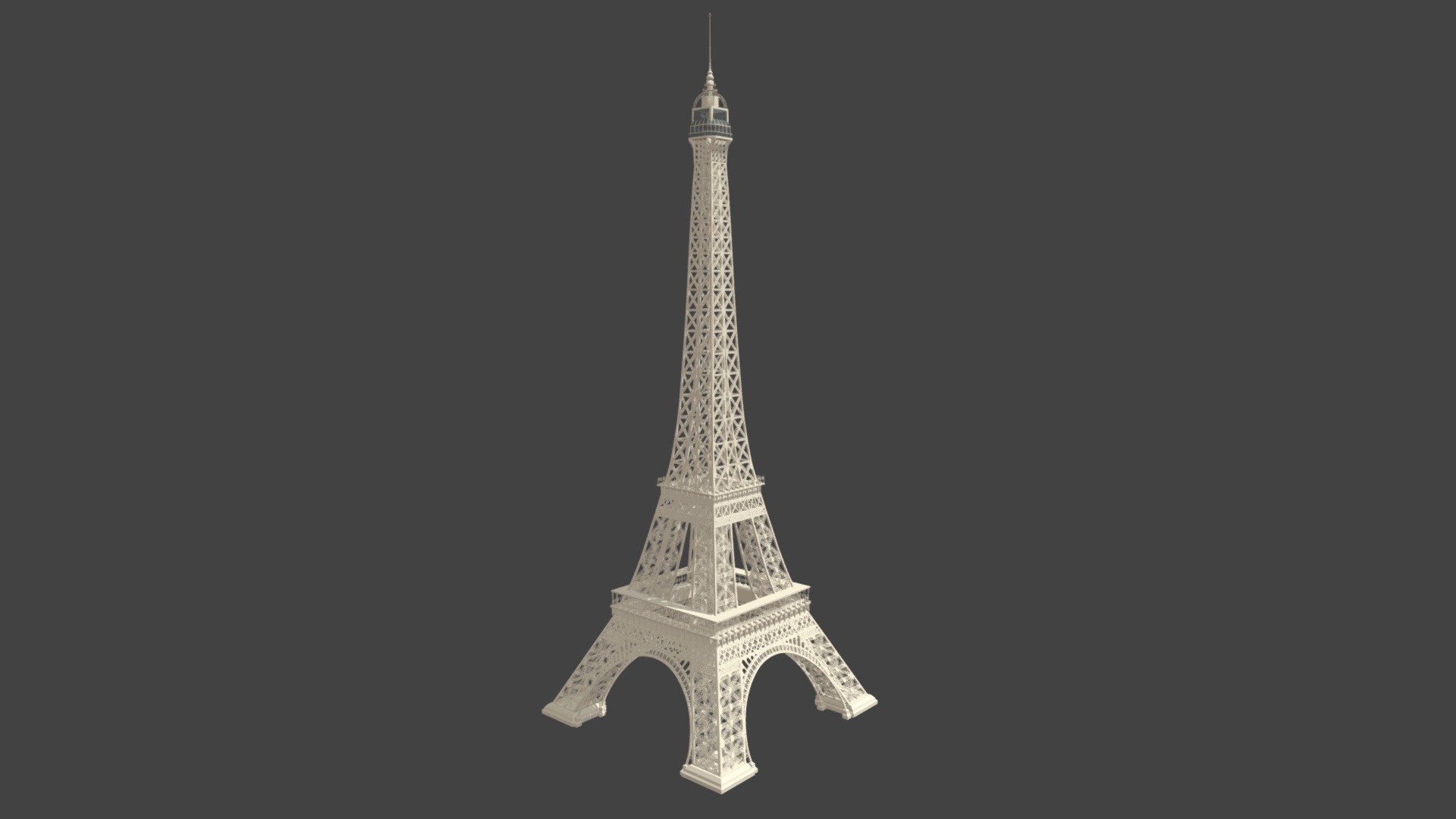 Eiffel Tower France 
Originally created with 3ds Max 2015 and rendered in Mental Ray.

Total Poly Counts:
Poly Count = 311721
Vertex Count = 346290

Please Visit:
https://nuralam3d.blogspot.com/2018/08/eiffel-tower-france.html - Eiffel Tower France - 3D model by nuralam018 3d model