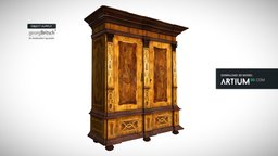 Baroque cupboard maple, furniture, germany, baroque, cupboard, 18th-century, brass-mounted, walnut-plum, antique-furniture, georg-britsch
