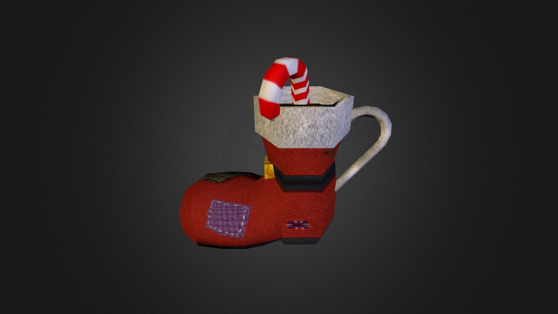Santa Boot Mug - 3D model by stormyheavens 3d model
