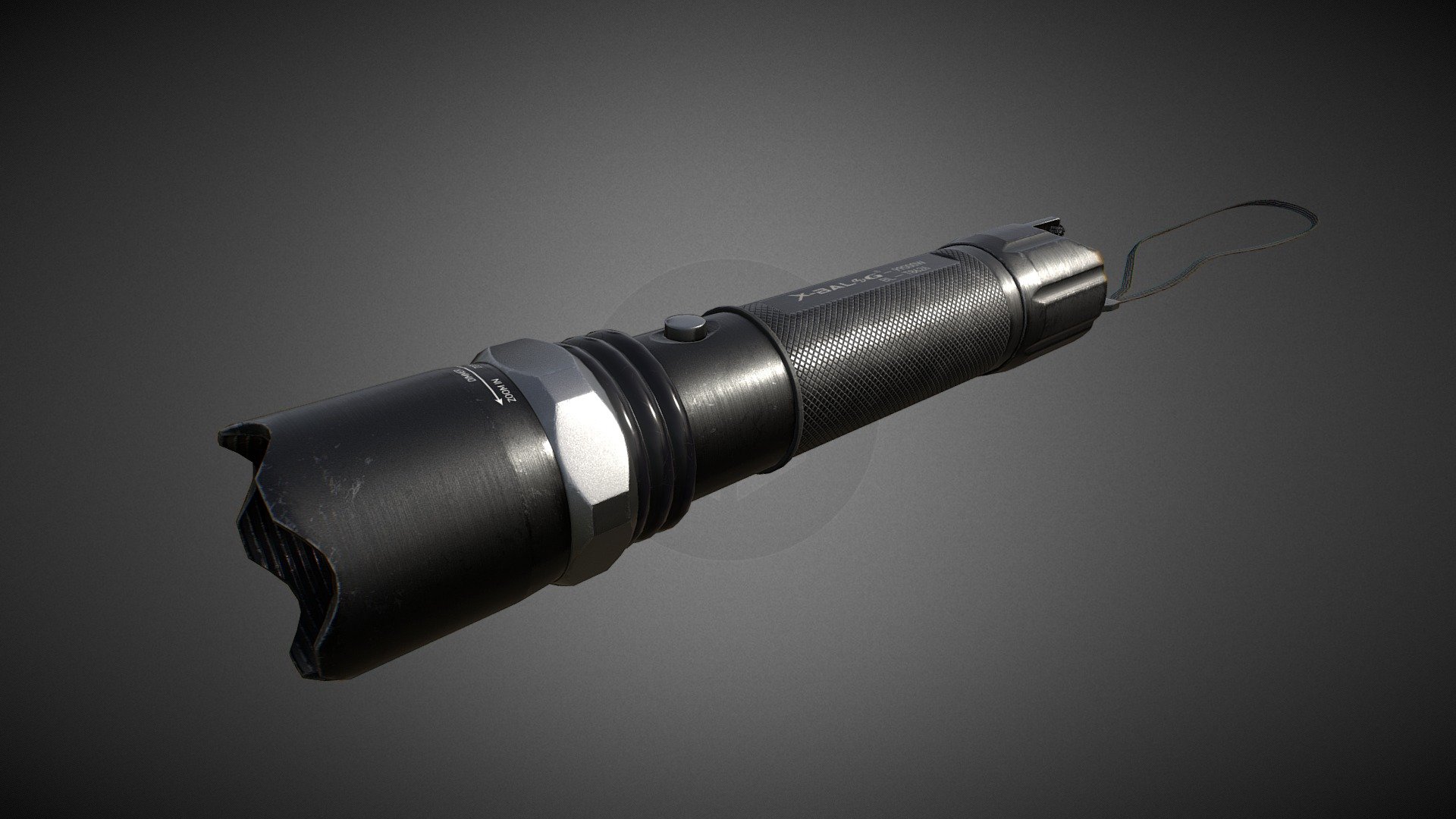 FREE Game-ready Flashlight 3D-Model - Torch Flashlight BL-T8626 - Download Free 3D model by artbandit 3d model