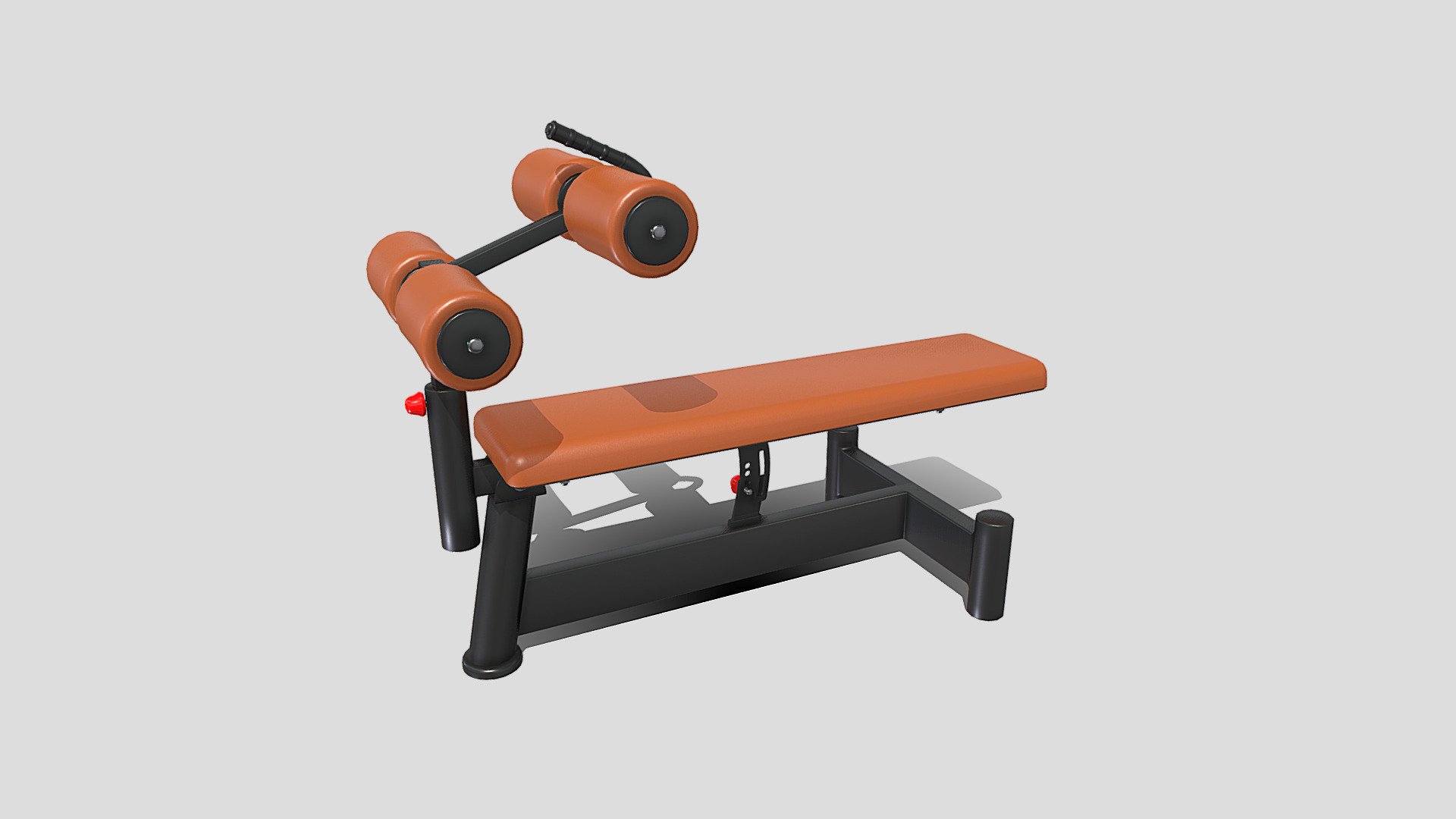 Gym machine 3d model built to real size, rendered with Cycles in Blender, as per seen on attached images. 

File formats:
-.blend, rendered with cycles, as seen in the images;
-.obj, with materials applied;
-.dae, with materials applied;
-.fbx, with materials applied;
-.stl;

Files come named appropriately and split by file format.

3D Software:
The 3D model was originally created in Blender 3.1 and rendered with Cycles.

Materials and textures:
The models have materials applied in all formats, and are ready to import and render.
Materials are image based using PBR, the model comes with five 4k png image textures.

Preview scenes:
The preview images are rendered in Blender using its built-in render engine &lsquo;Cycles'.
Note that the blend files come directly with the rendering scene included and the render command will generate the exact result as seen in previews.

General:
The models are built mostly out of quads.

For any problems please feel free to contact me.

Don't forget to rate and enjoy! - Adjustable Crunch Bench - Buy Royalty Free 3D model by dragosburian 3d model