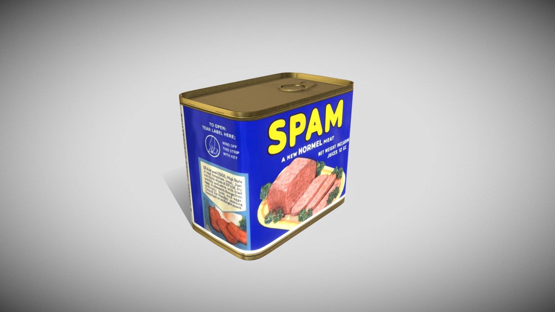 Tried improving my PBR workflow and accidentally created spam&hellip;
Enjoy =) - Spam Tin - 3D model by Spark3dvision 3d model
