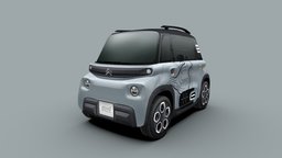 2020 Citroen Ami Vibe citroen, french, gadget, european, transport, urban, ami, mobility, 2020, geek, microcar, phototexture, all-electric, low-poly, vehicle, technology, car, city, electric
