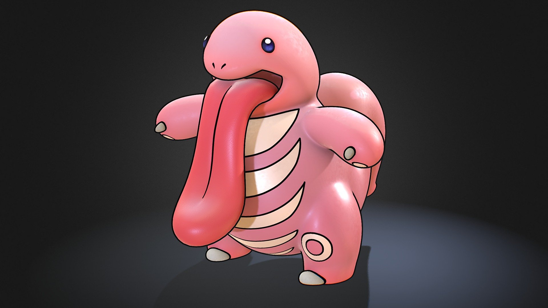 Pink one - Lickitung Pokemon - 3D model by 3dlogicus 3d model