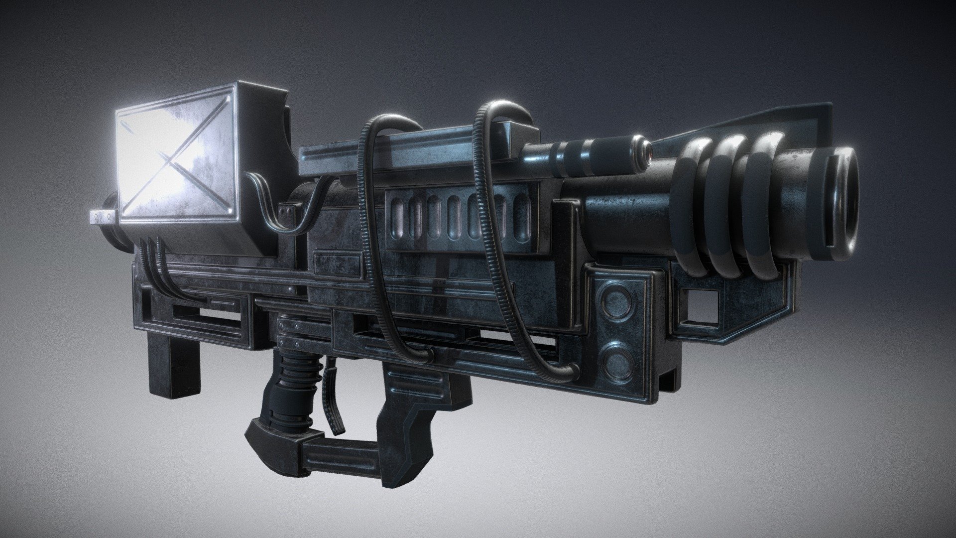 Here is a heavy blaster gun I made in 3d-Coat.
 - Heavy Blaster Gun - Buy Royalty Free 3D model by 3DHaupt (@dennish2010) 3d model