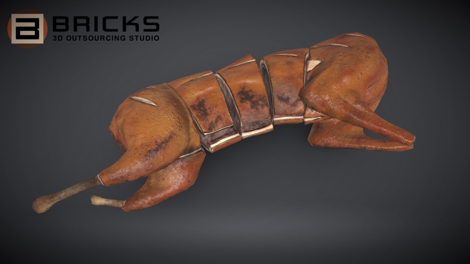 PBR Food Asset:
RabbitRoasting
Polycount: 2968
Vertex count: 1502
Texture Size: 2048px x 2048px
Normal: OpenGL

If you need any adjust in file please contact us: team@bricks3dstudio.com

Hire us: tringuyen@bricks3dstudio.com
Here is us: https://www.bricks3dstudio.com/
        https://www.artstation.com/bricksstudio
        https://www.facebook.com/Bricks3dstudio/
        https://www.linkedin.com/in/bricks-studio-b10462252/ - RabbitRoasting - Buy Royalty Free 3D model by Bricks Studio (@bricks3dstudio) 3d model