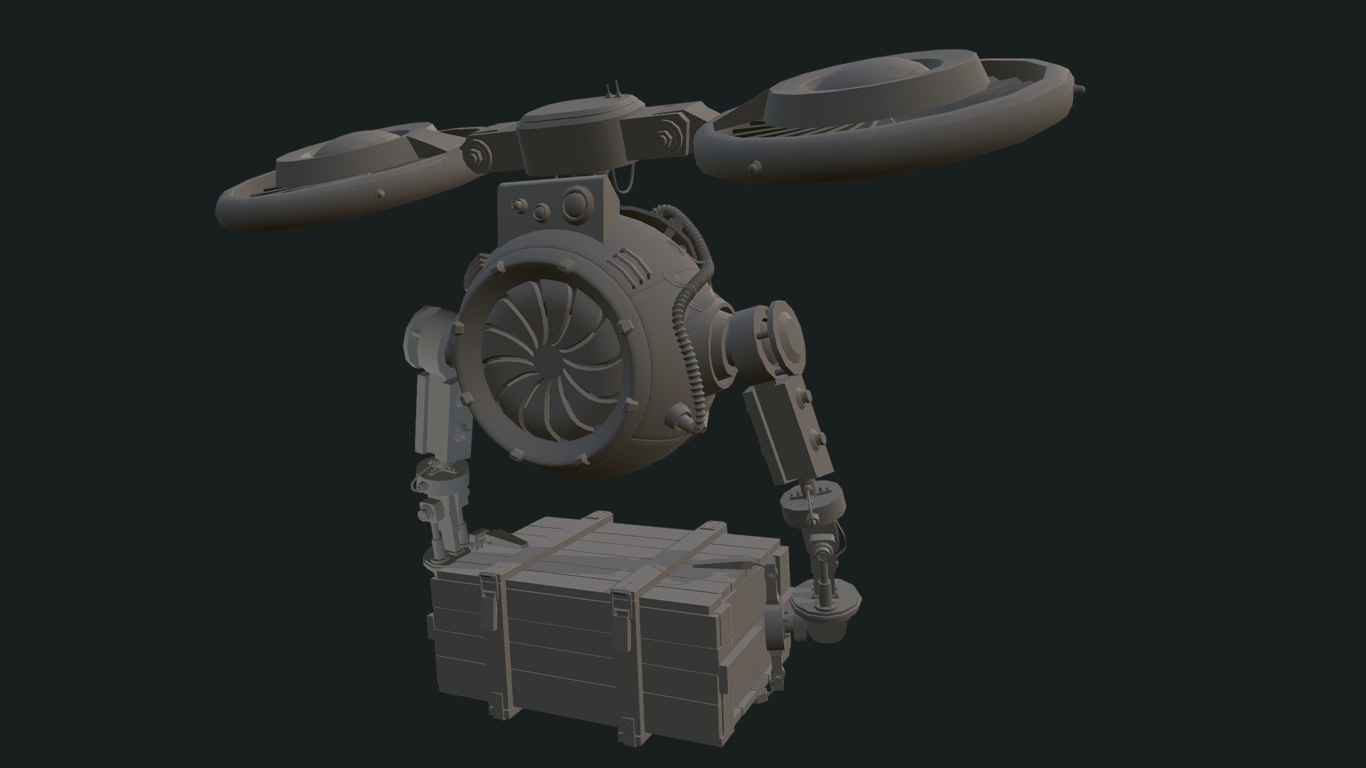 Detail draft dron - Download Free 3D model by Polina (@arhona) 3d model