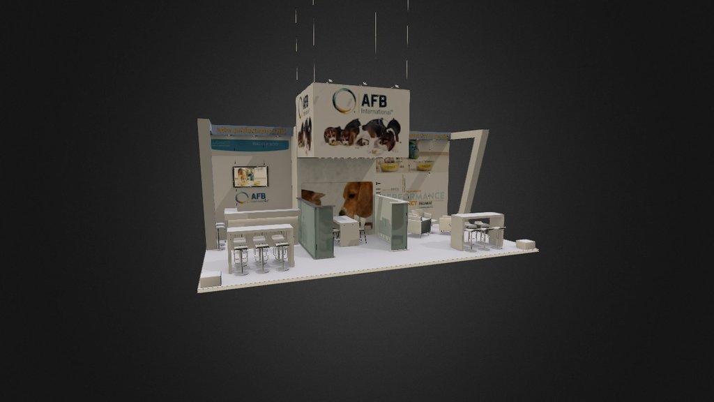 Exhibition booth design Netherlands. De Priester trade show booth and stand design and installation 3d model