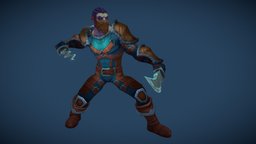 Stylized Orc Male Newbie Thief(Outfit) armor, rpg, humanoid, leather, orc, wild, ranger, mmo, thief, rts, brutal, fbx, outfit, moba, knife, character, handpainted, pbr, lowpoly, animation, stylized, fantasy, dagger