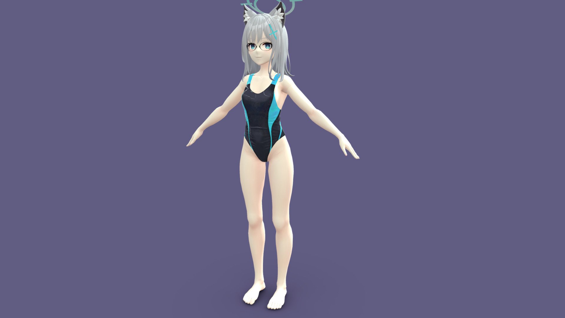 [Blue Archive] Sunaookami Shiroko (Swimwear ver.) - [Blue Archive] Sunaookami Shiroko - Download Free 3D model by Free3Diz 3d model