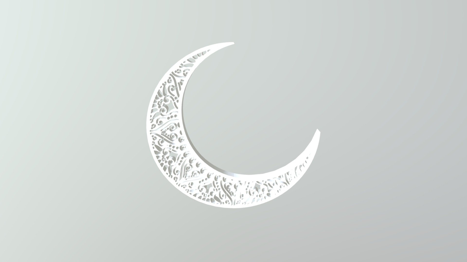 Moon Eid - Moon - Download Free 3D model by Fazlul Karim (@rabbyml) 3d model