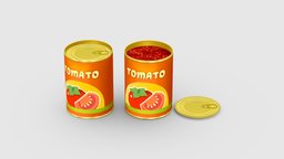 Cartoon ketchup food, ketchup, delicious, sweet, tomato, miscellaneous, sauce, lowpolymodel, condiment, sour, seasoning, handpainted